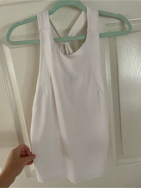 Banana Republic White Tank Top with Twist Strap